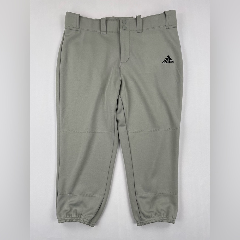 Adidas Softball Pants Womens L Gray Aeroready Classic Fit 4 Way Stretch NWT